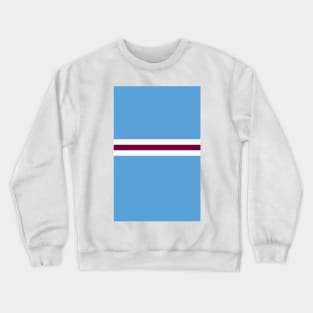 Manchester City Blue White Maroon Colours Bar Design Crewneck Sweatshirt